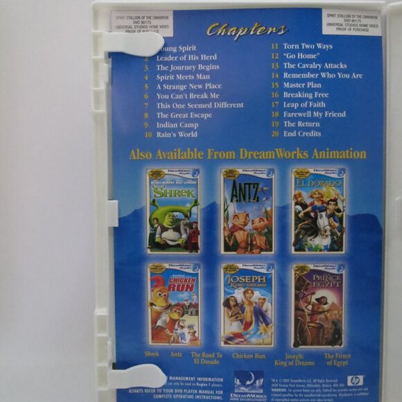 Spirit Stallion of the Cimarron DVD Dreamworks 2002 - Picture 2 of 6